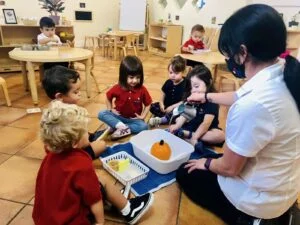Montessori teachers in the classroom