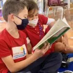 montesori elementary students reading